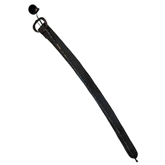 Pat Areias Braided Black Leather Belt – Handcrafted Western Style – Size 32 - Picture 2 of 7